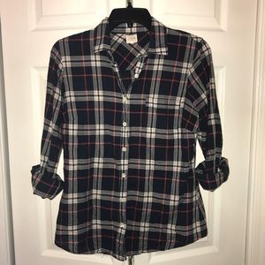 J. Crew 100% cotton long sleeved women’s button up